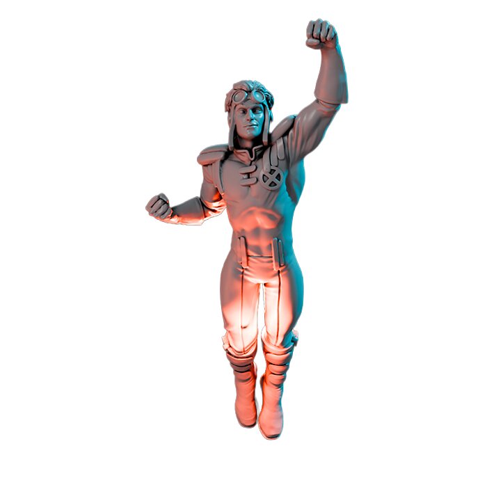 Rocketman VI - Board Game Miniature STL 3D Model — view 3