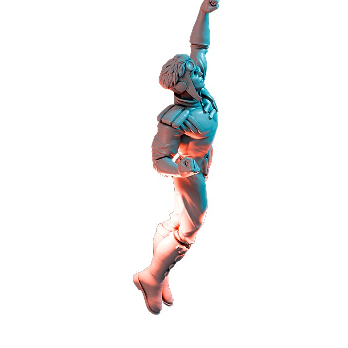 Rocketman VI - Board Game Miniature STL 3D Model — view 4