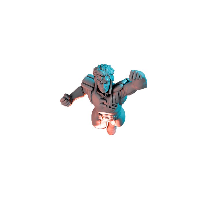 Rocketman VI - Board Game Miniature STL 3D Model — view 6