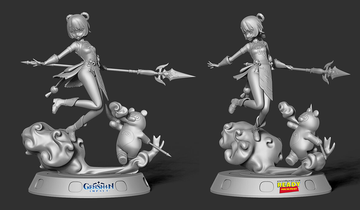 Xiangling - Genshin Impact Fanart 3D ZTL Model — view 6