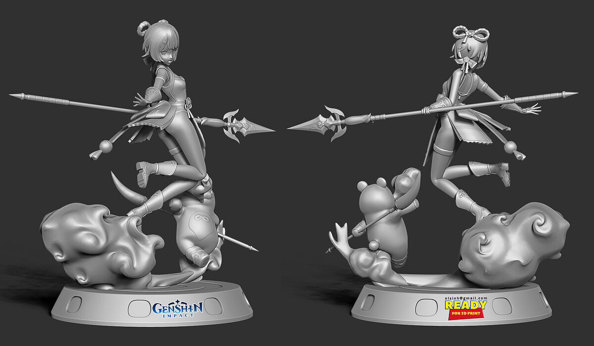 Xiangling - Genshin Impact Fanart 3D ZTL Model — view 7