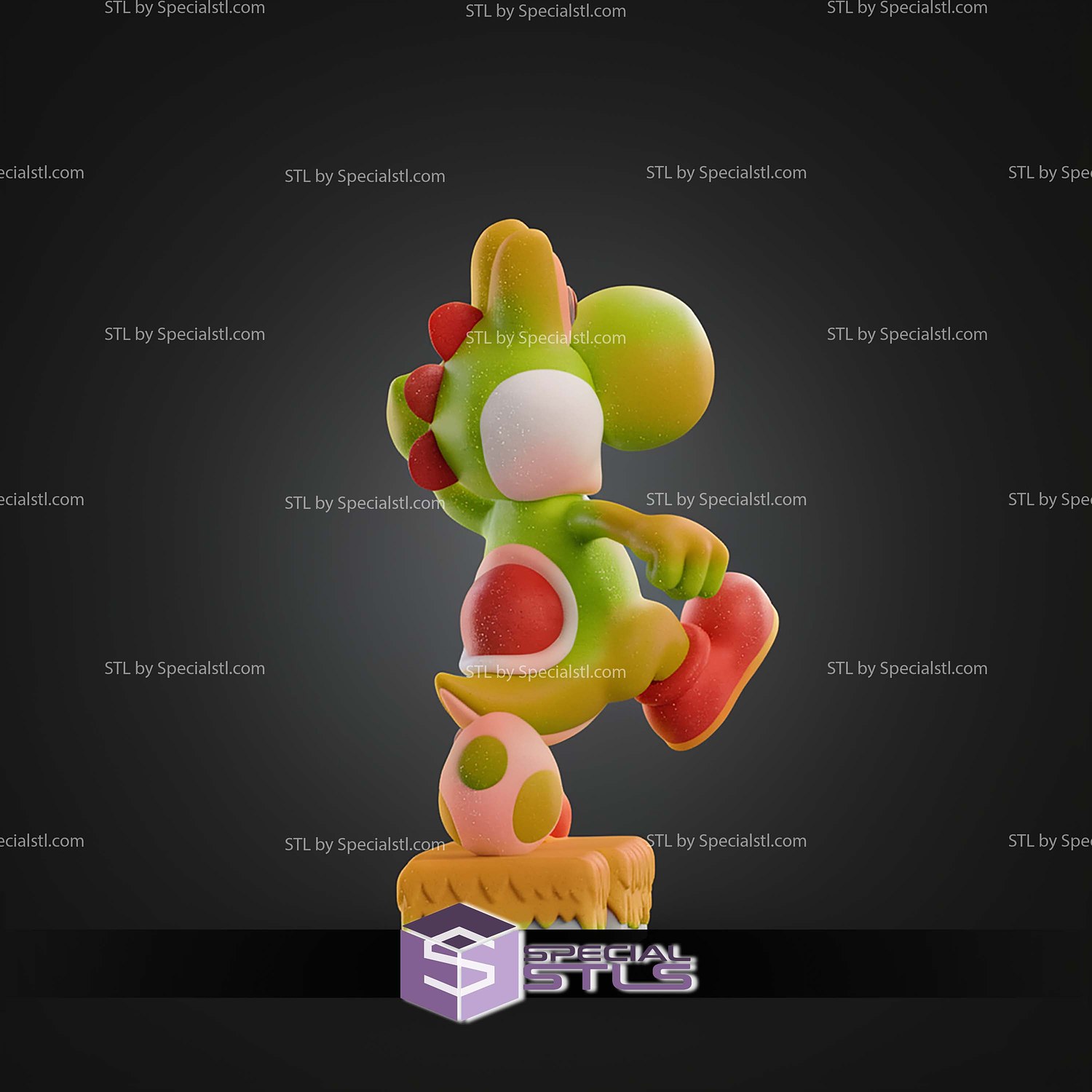 Life Size Yoshi STL Files 3D Model — view 4