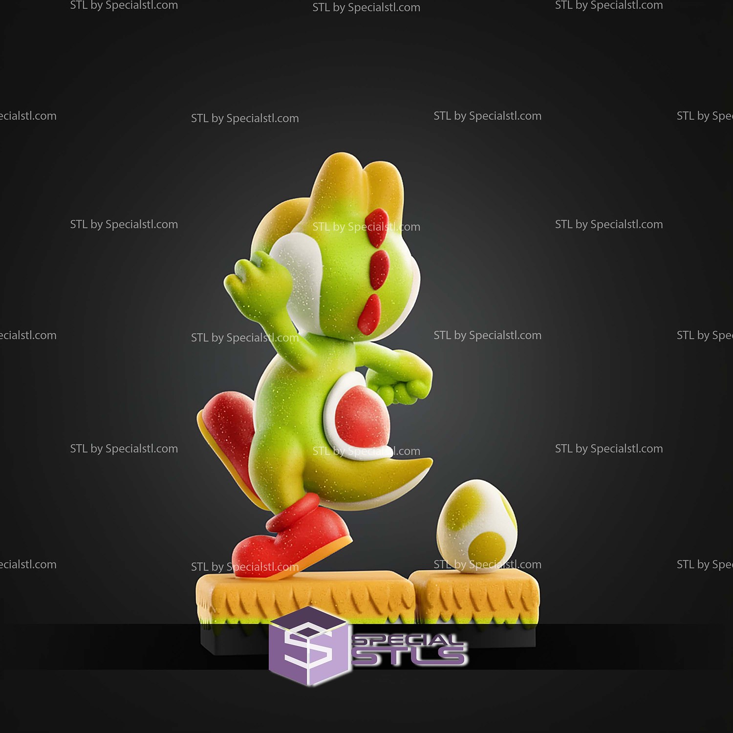 Life Size Yoshi STL Files 3D Model — view 5