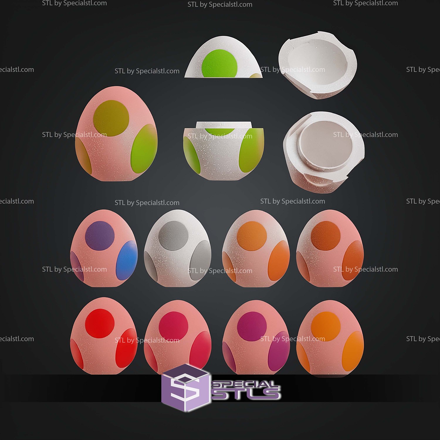 Life Size Yoshi STL Files 3D Model — view 6