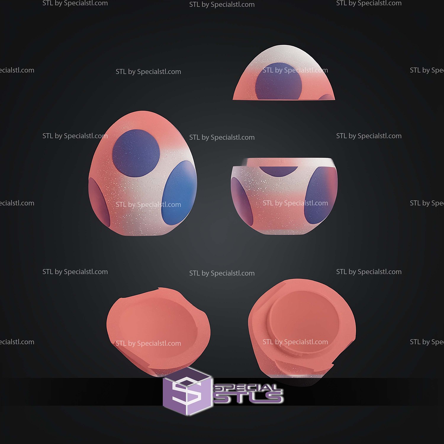 Life Size Yoshi STL Files 3D Model — view 7