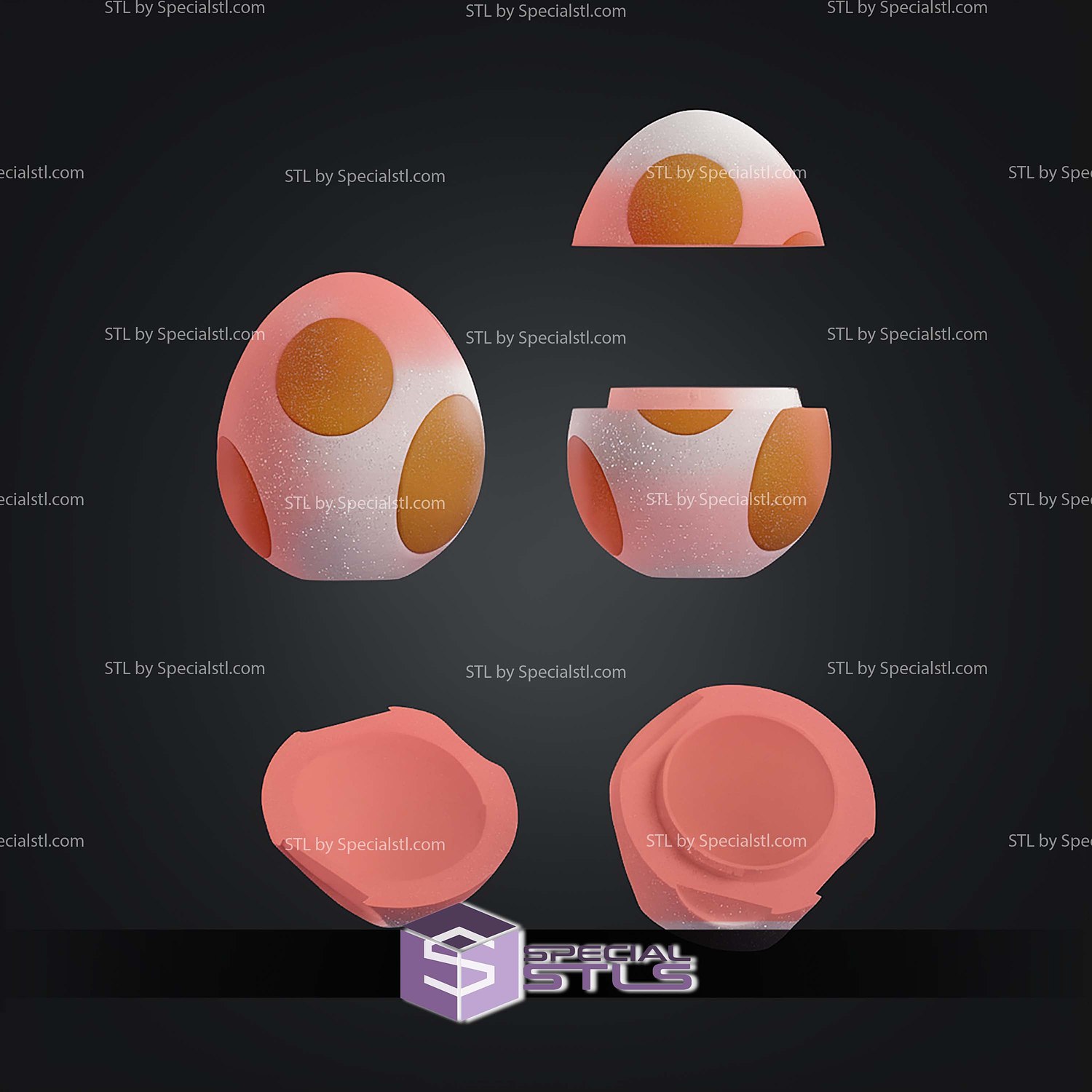 Life Size Yoshi STL Files 3D Model — view 8
