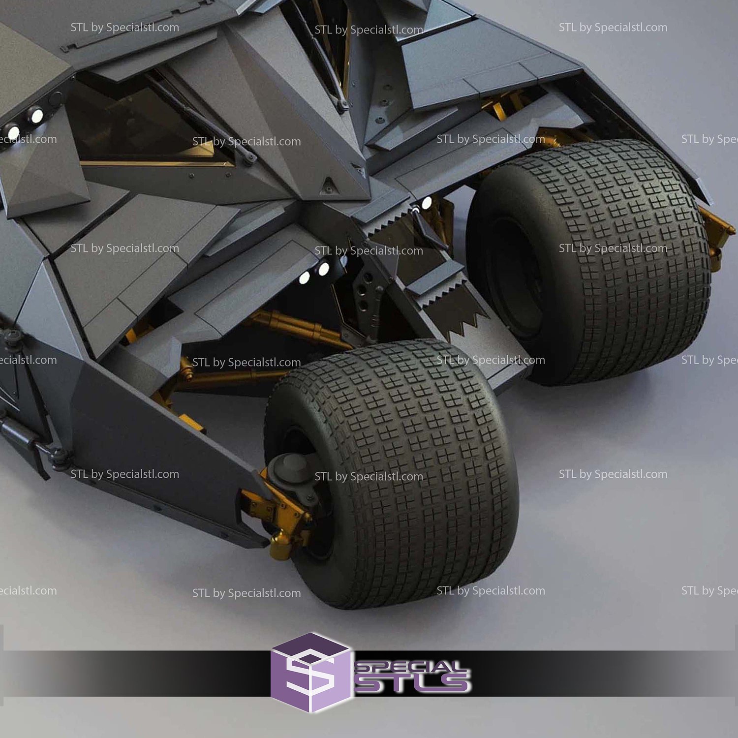 The Tumbler Dark Knight Batmobie 3D Printer Files STL Model — view 3
