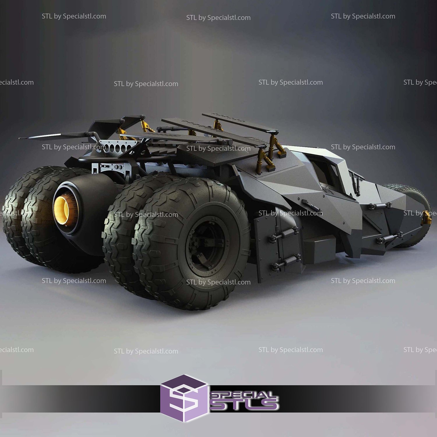 The Tumbler Dark Knight Batmobie 3D Printer Files STL Model — view 4