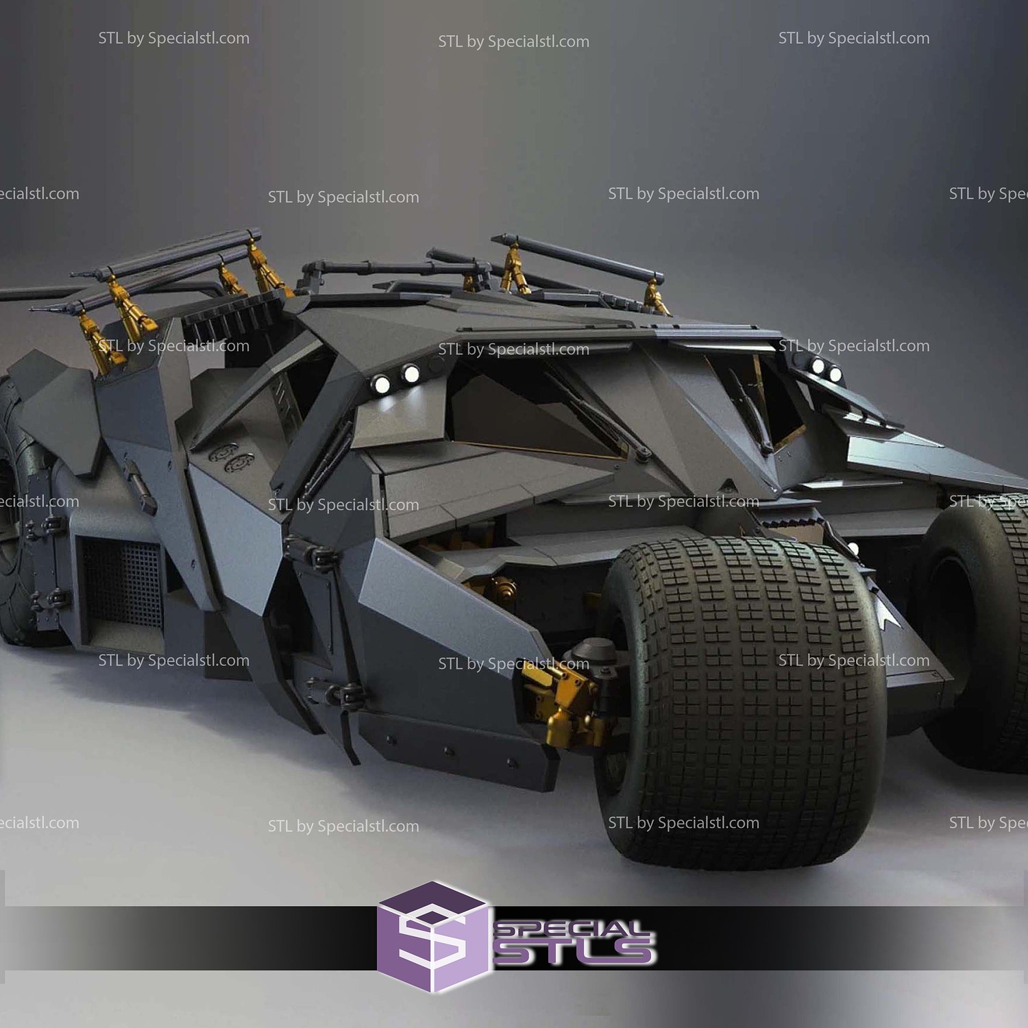 The Tumbler Dark Knight Batmobie 3D Printer Files STL Model — view 6