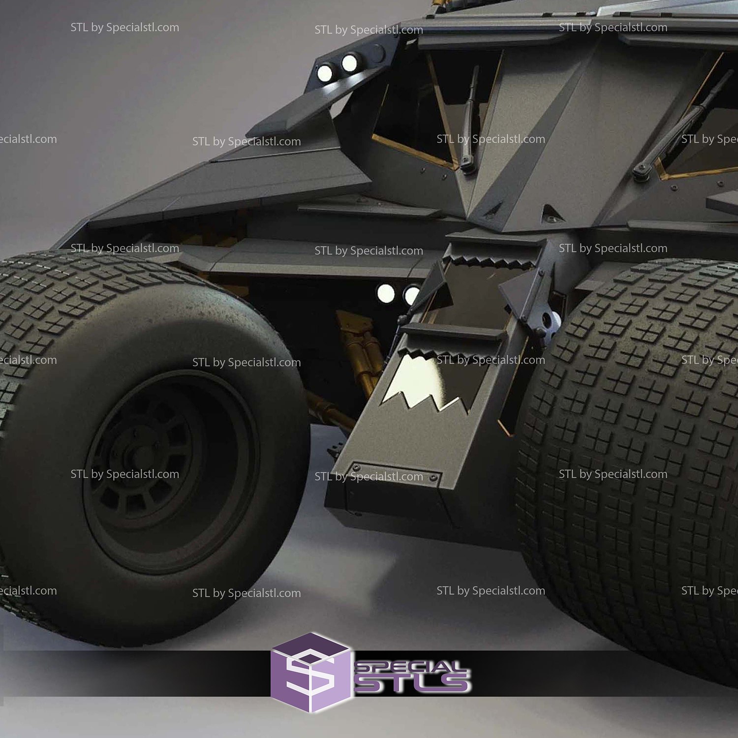 The Tumbler Dark Knight Batmobie 3D Printer Files STL Model — view 7