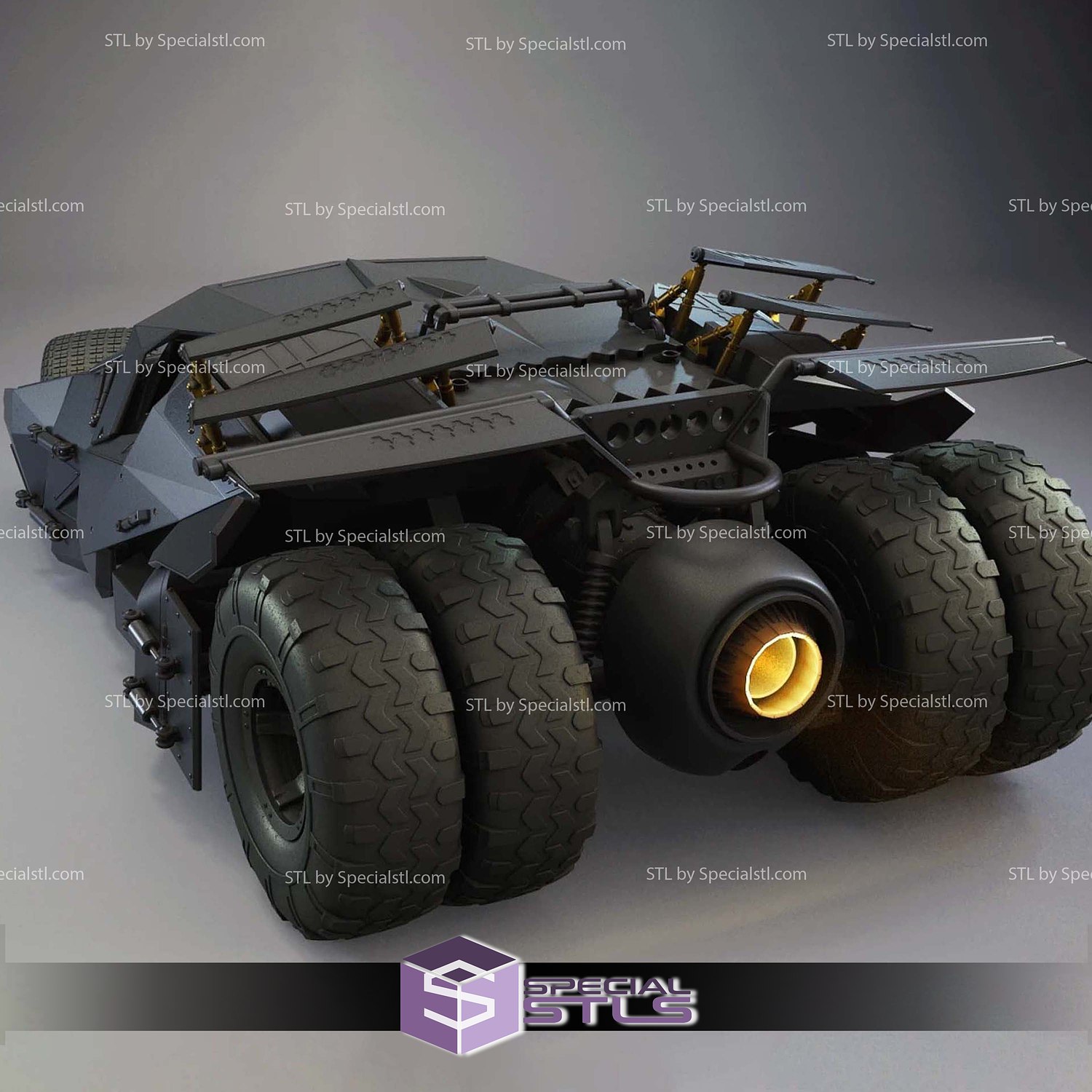 The Tumbler Dark Knight Batmobie 3D Printer Files STL Model — view 8