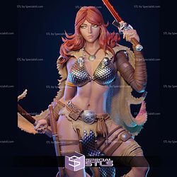 Red Sonja Beautiful 3D Printer Files STL Model