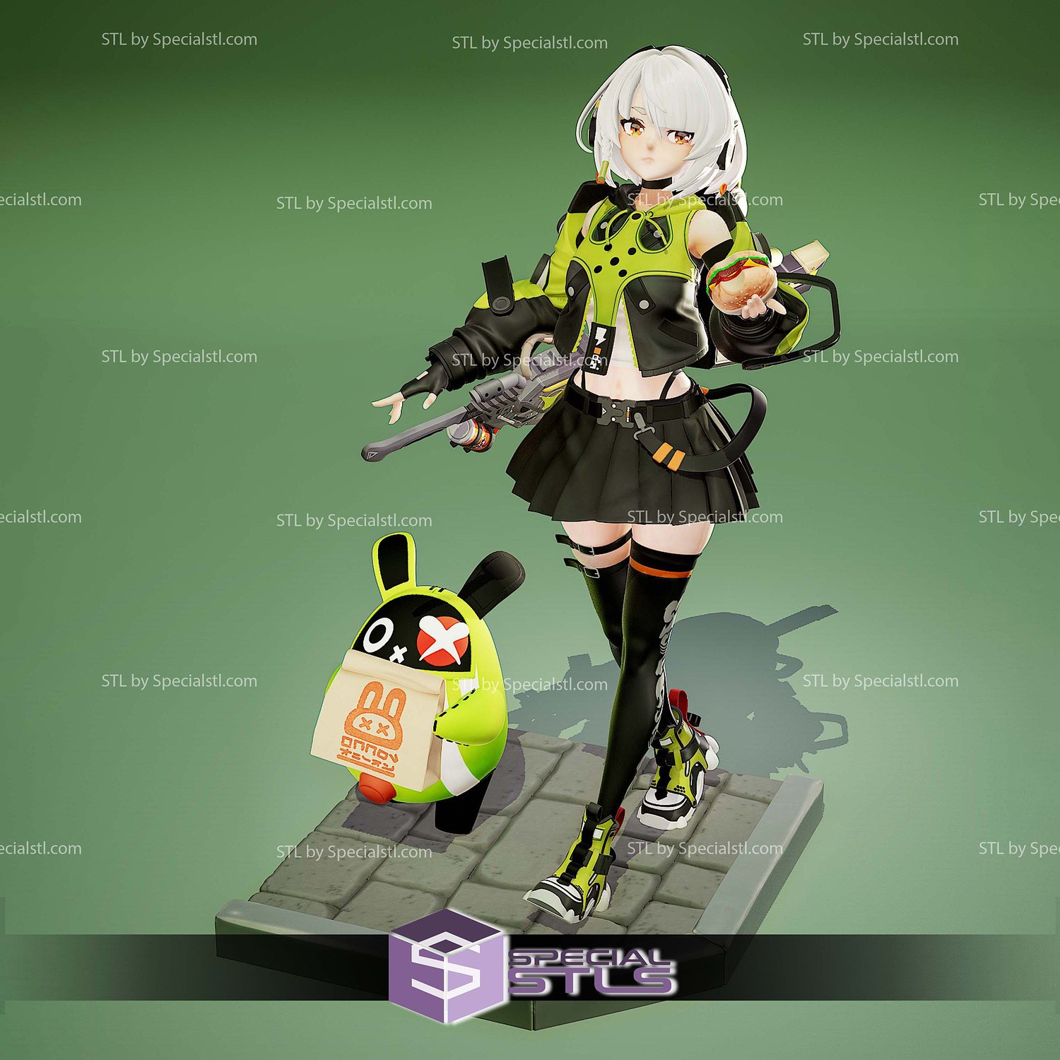 Anby Zenless Zone Zero STL Files 3D Model — view 5