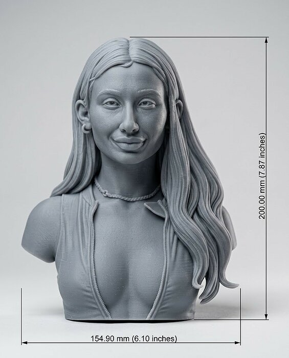 Lily Phillips bust 3D STL Model — view 2