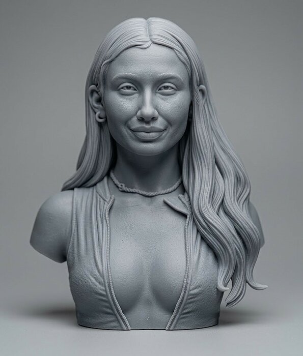Lily Phillips bust 3D STL Model — view 4