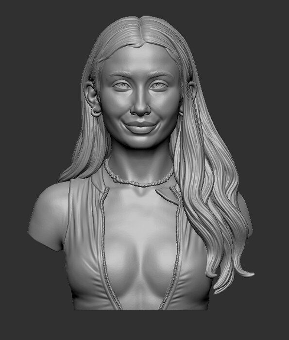 Lily Phillips bust 3D STL Model — view 8