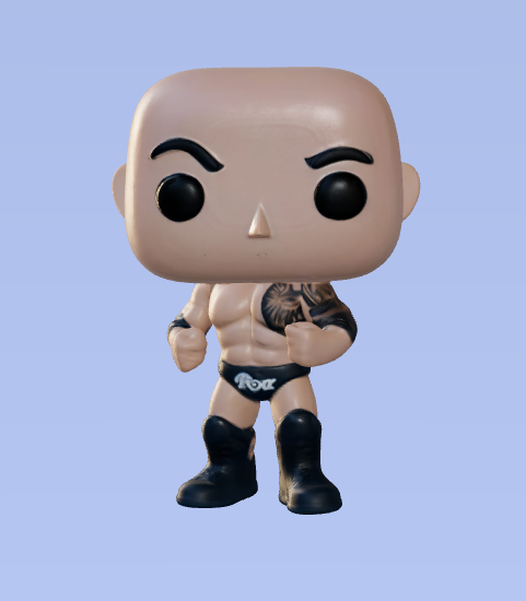 The Rock WWE 3D STL Model