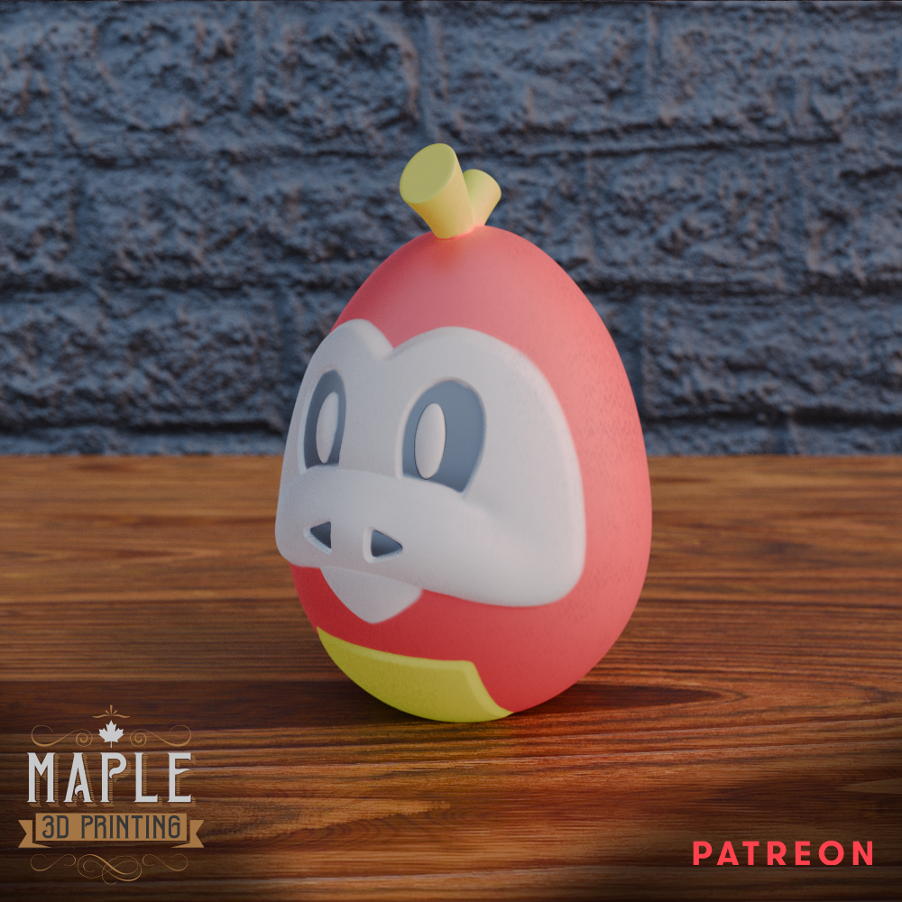 Fuecoco Easter Egg - Pokemon 3D STL Model