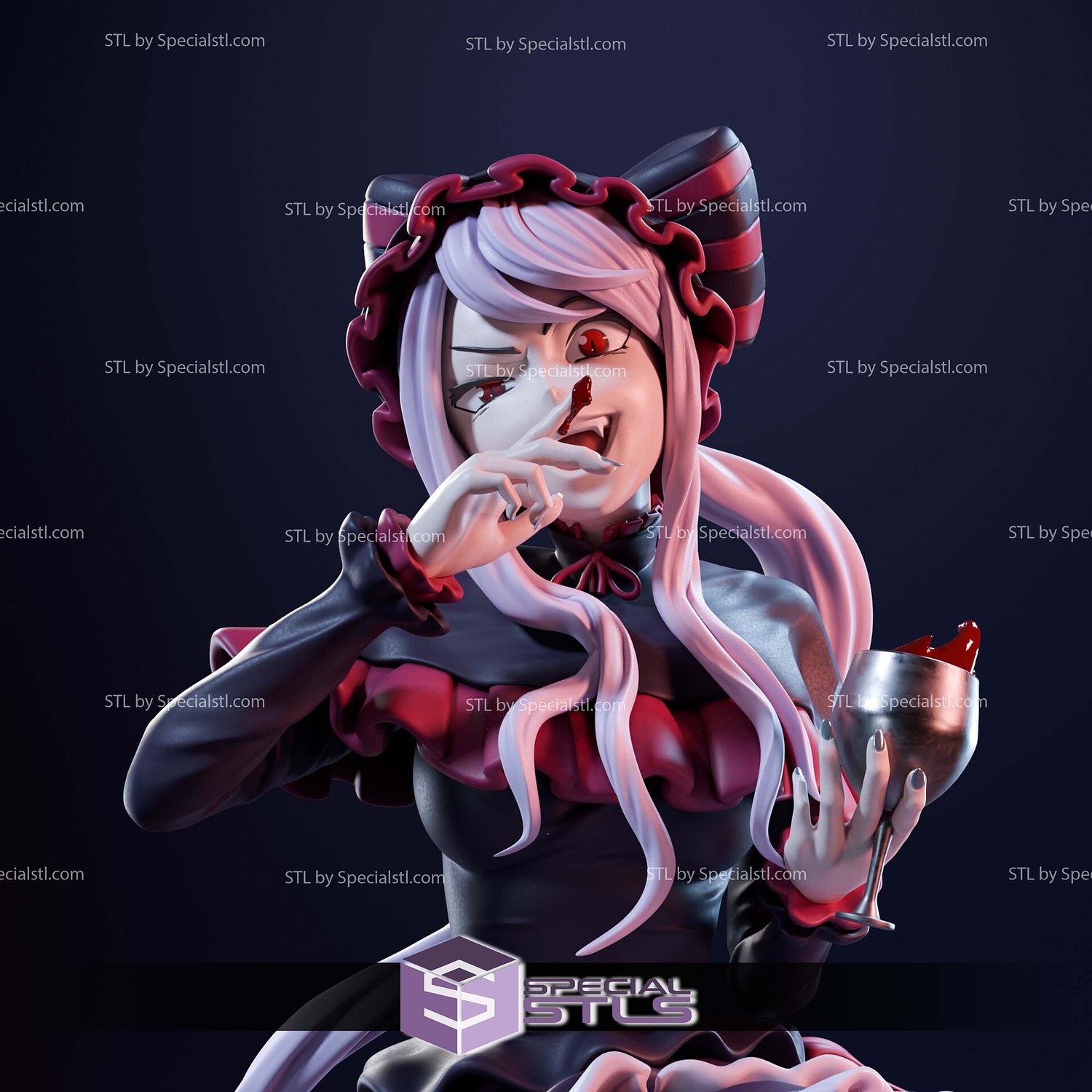 Shalltear Bloodfallen Pumpkin 3D Print Files STL Model — view 3