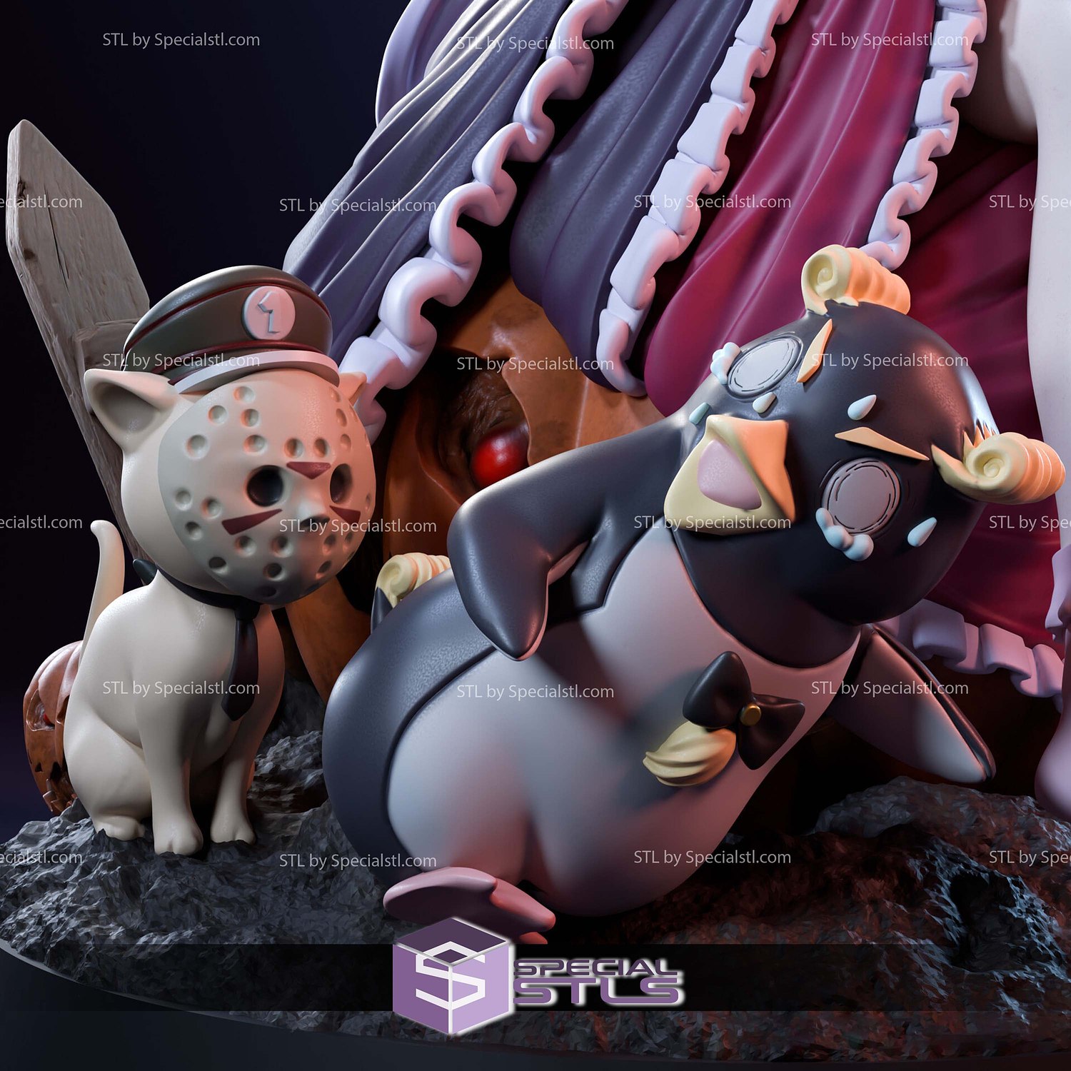 Shalltear Bloodfallen Pumpkin 3D Print Files STL Model — view 4