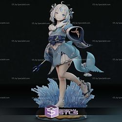 Gawr Gura New Year Costume Sculptures 3D Printing STL Model