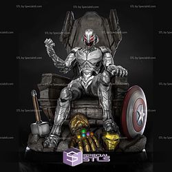 Ultron on Throne 3D Printer Files STL Model