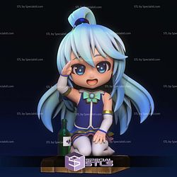 Aqua Konosuba Chibi Hi 3D Printer Files STL Model