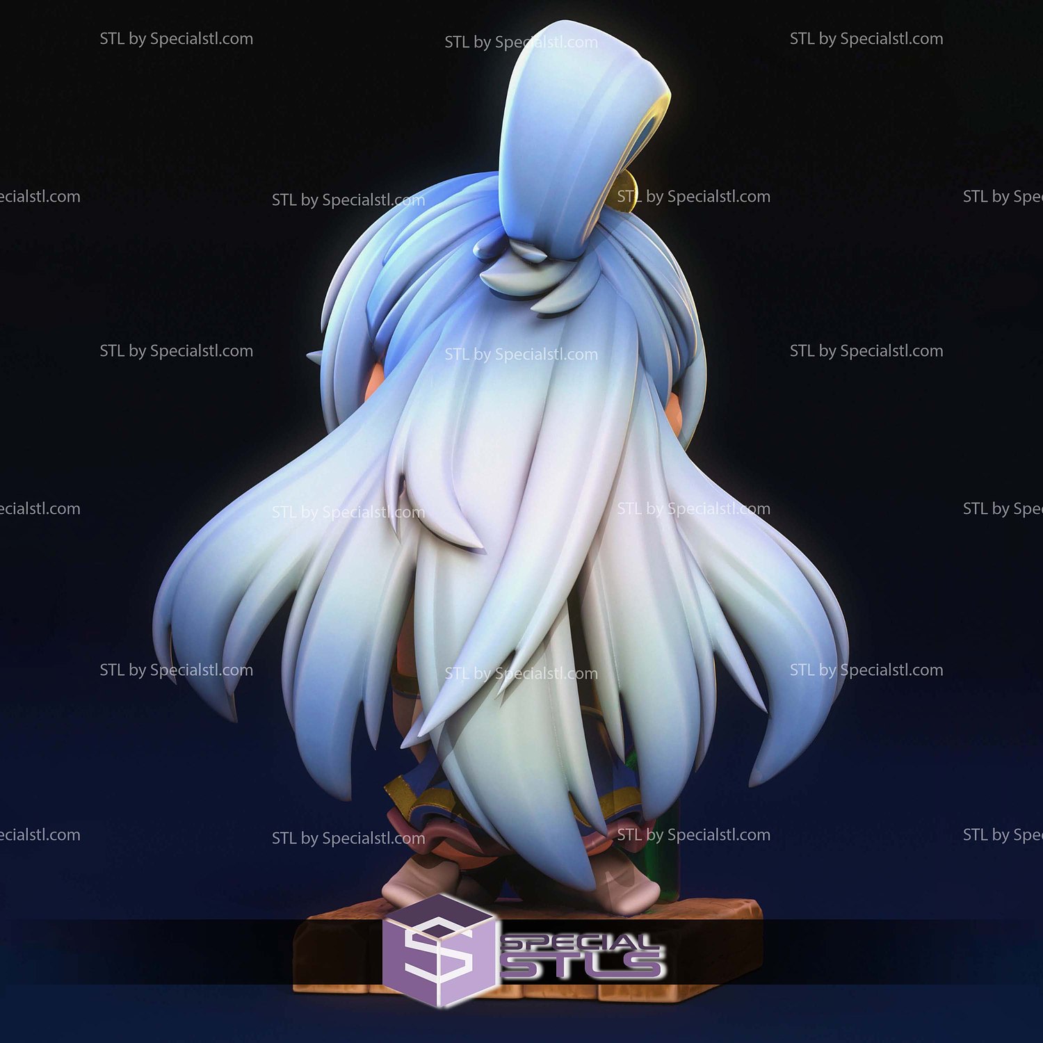 Aqua Konosuba Chibi Hi 3D Printer Files STL Model — view 3