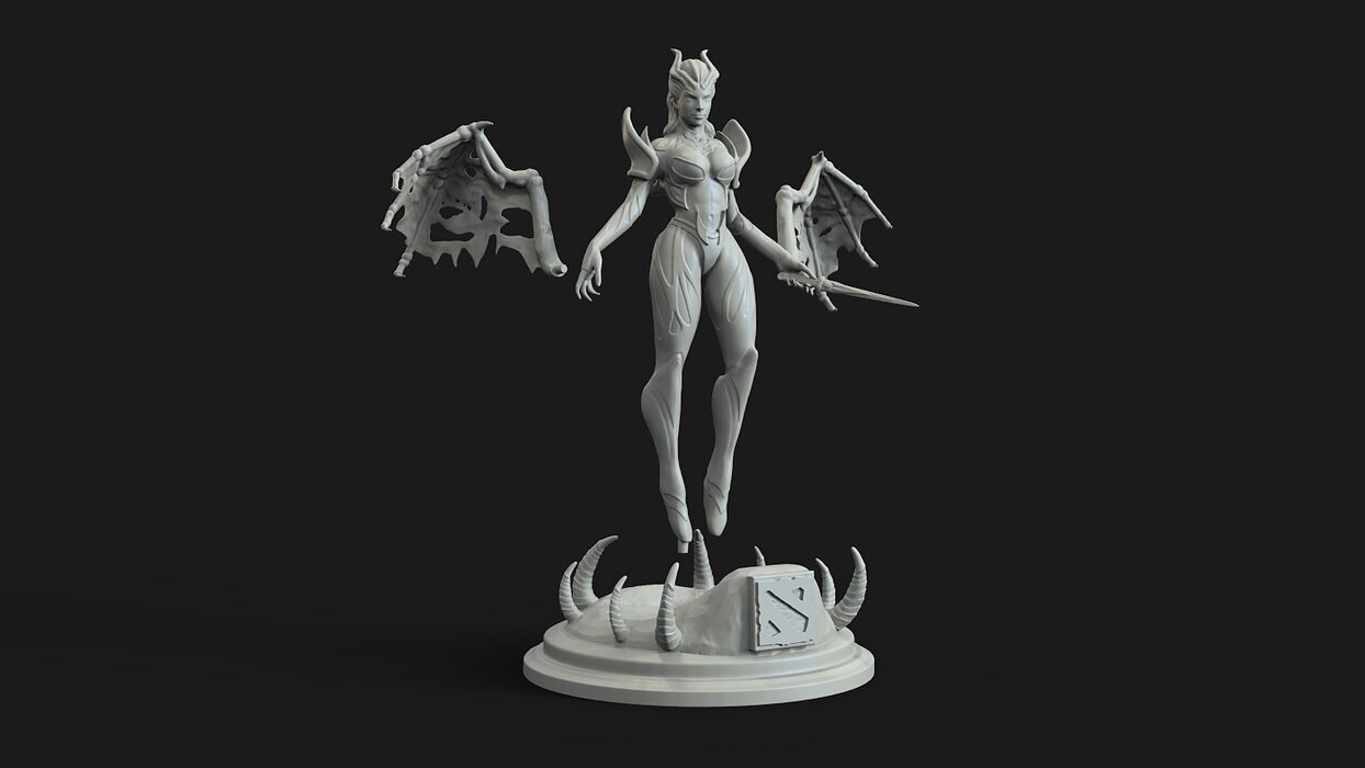 queen of pain dota 2 3D STL Model — view 2