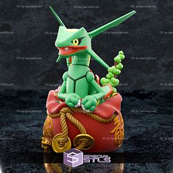 Basic Pokemon STL Files Collection - Rayquaza New Year 3D Model