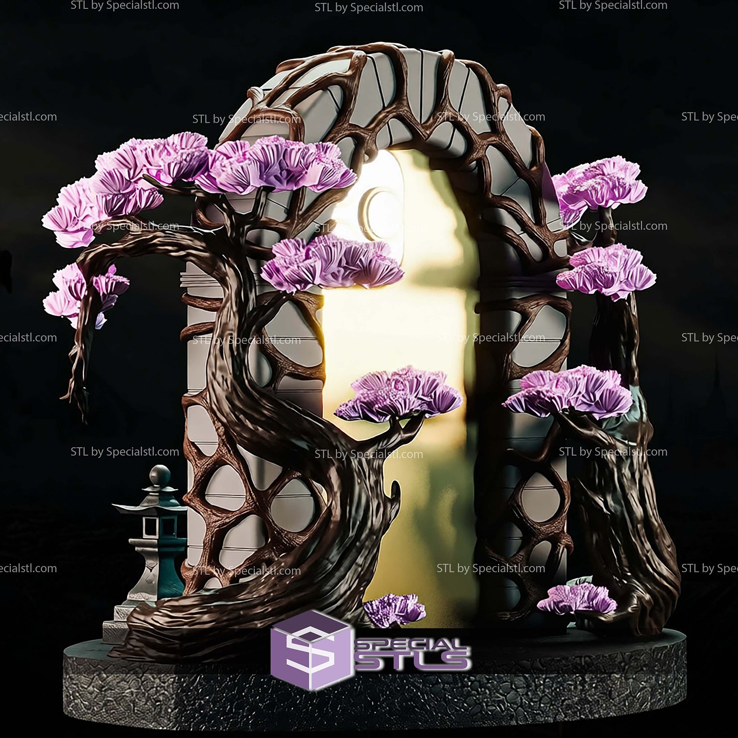 Portal Gate Phone Holder STL Files 3D Model — view 4