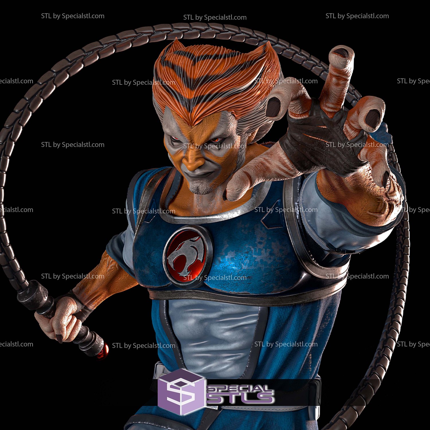 Tygra Bolo Whip Thundercats STL Files 3D Model — view 3