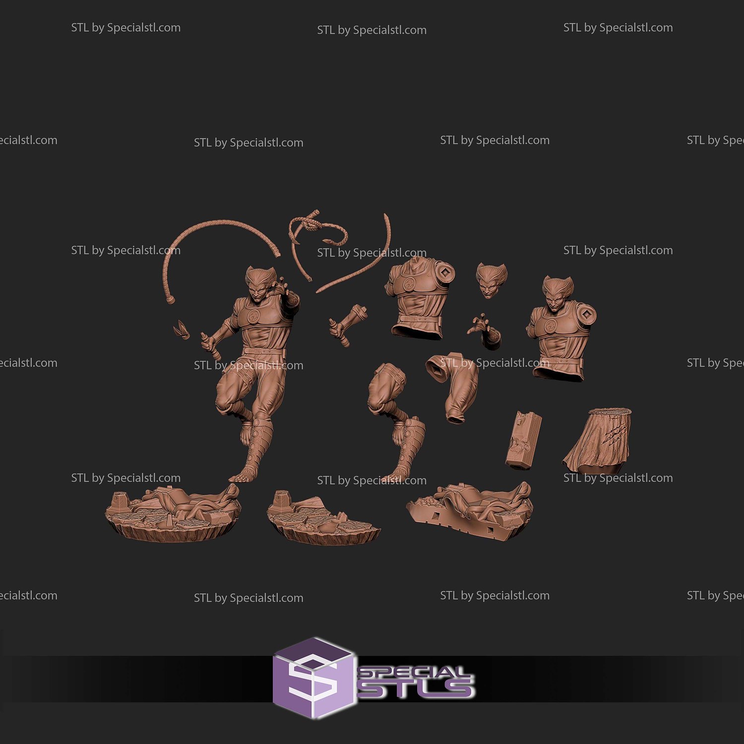 Tygra Bolo Whip Thundercats STL Files 3D Model — view 5