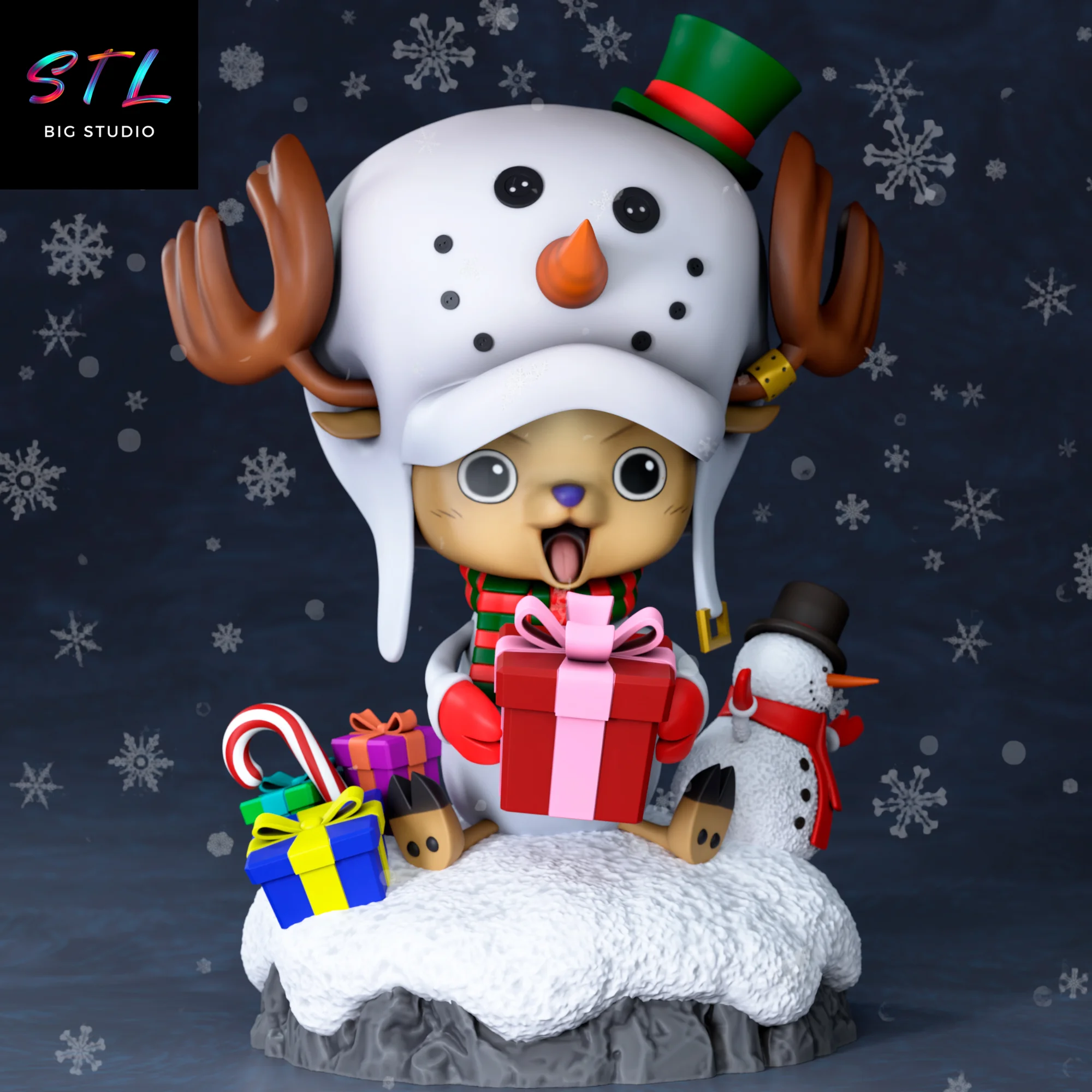 Christmas Chopper STL | One Piece | 3D Printable Figure Model