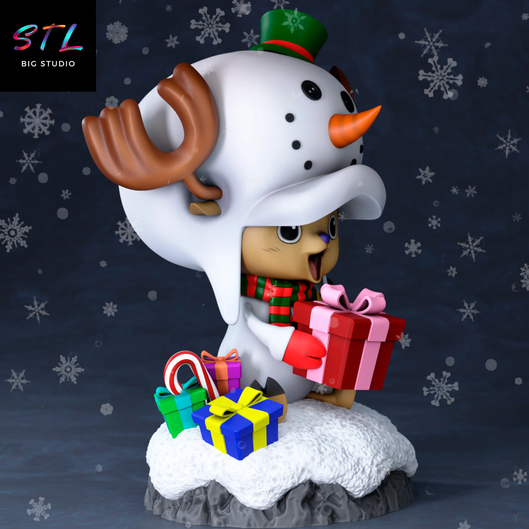 Christmas Chopper STL | One Piece | 3D Printable Figure Model — view 2