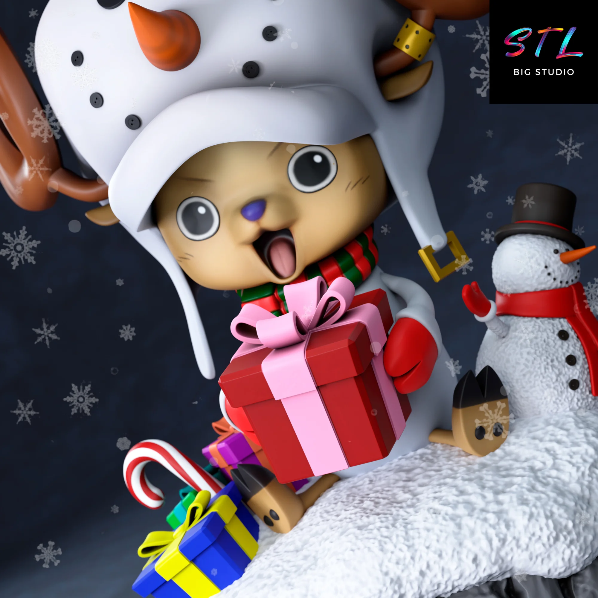 Christmas Chopper STL | One Piece | 3D Printable Figure Model — view 3