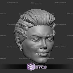 Custom Head STL Black Widow Yelena Belova Smirking 3D Model