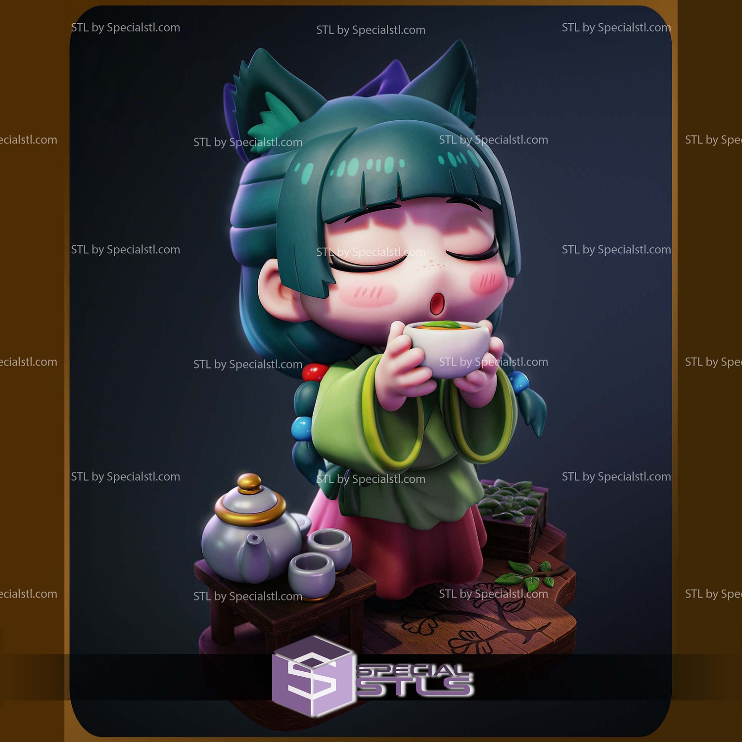 Chibi Maomao Apothecary Diaries V2 STL Files 3D Model — view 3