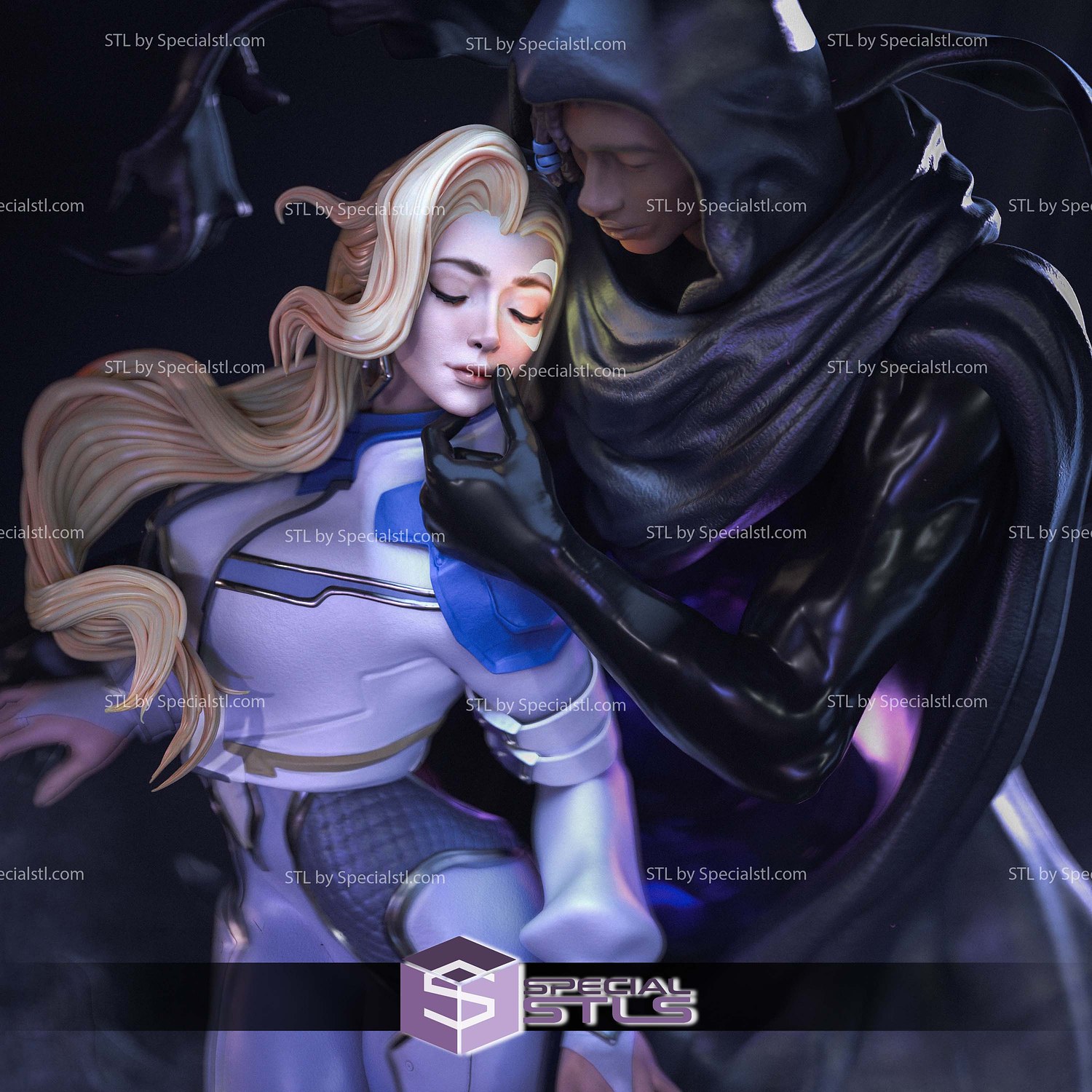 Cloak Dagger Marvel Rivals 3D Printer Files STL Model — view 3