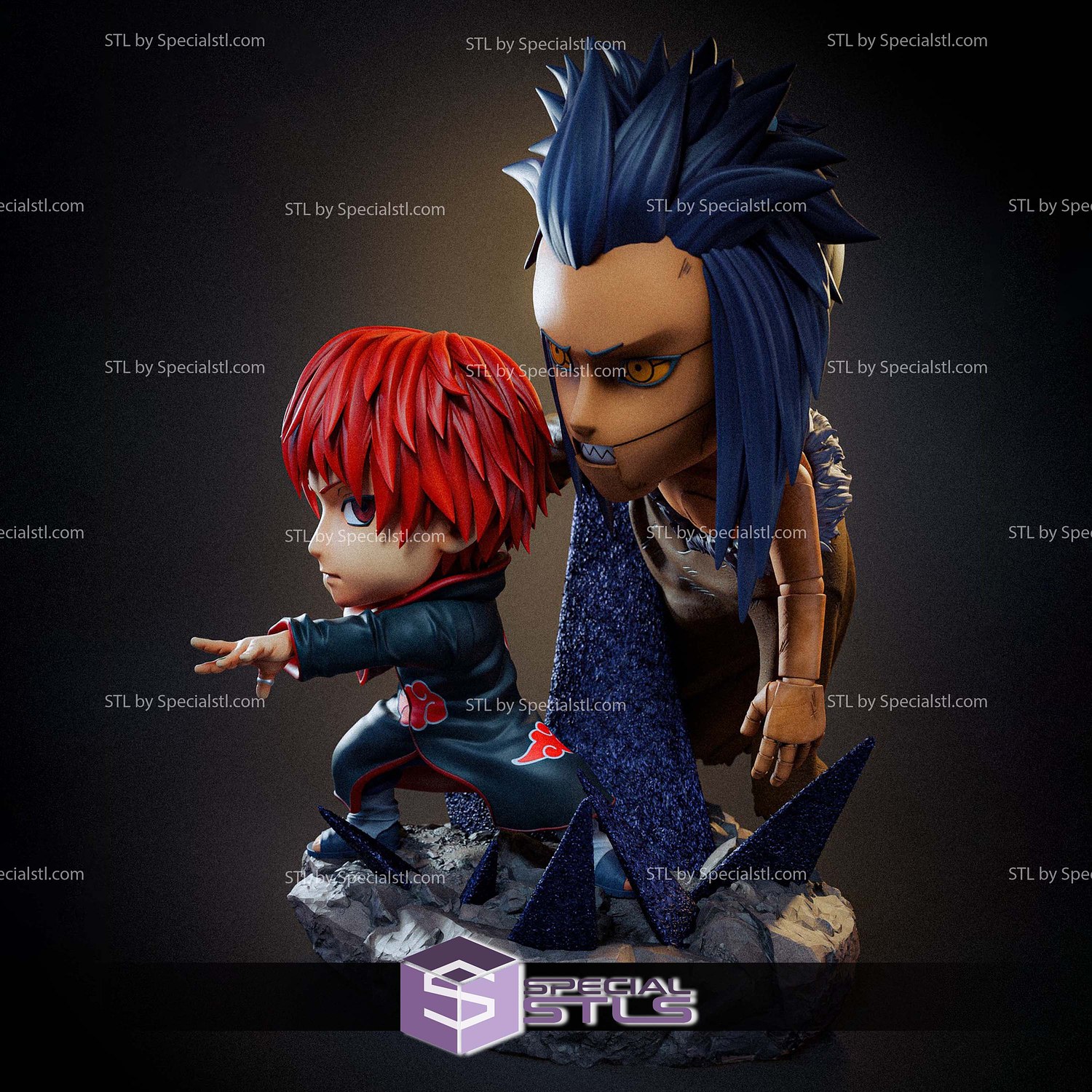 Sasori Naruto Chibi 3D Printer Files STL Model — view 4