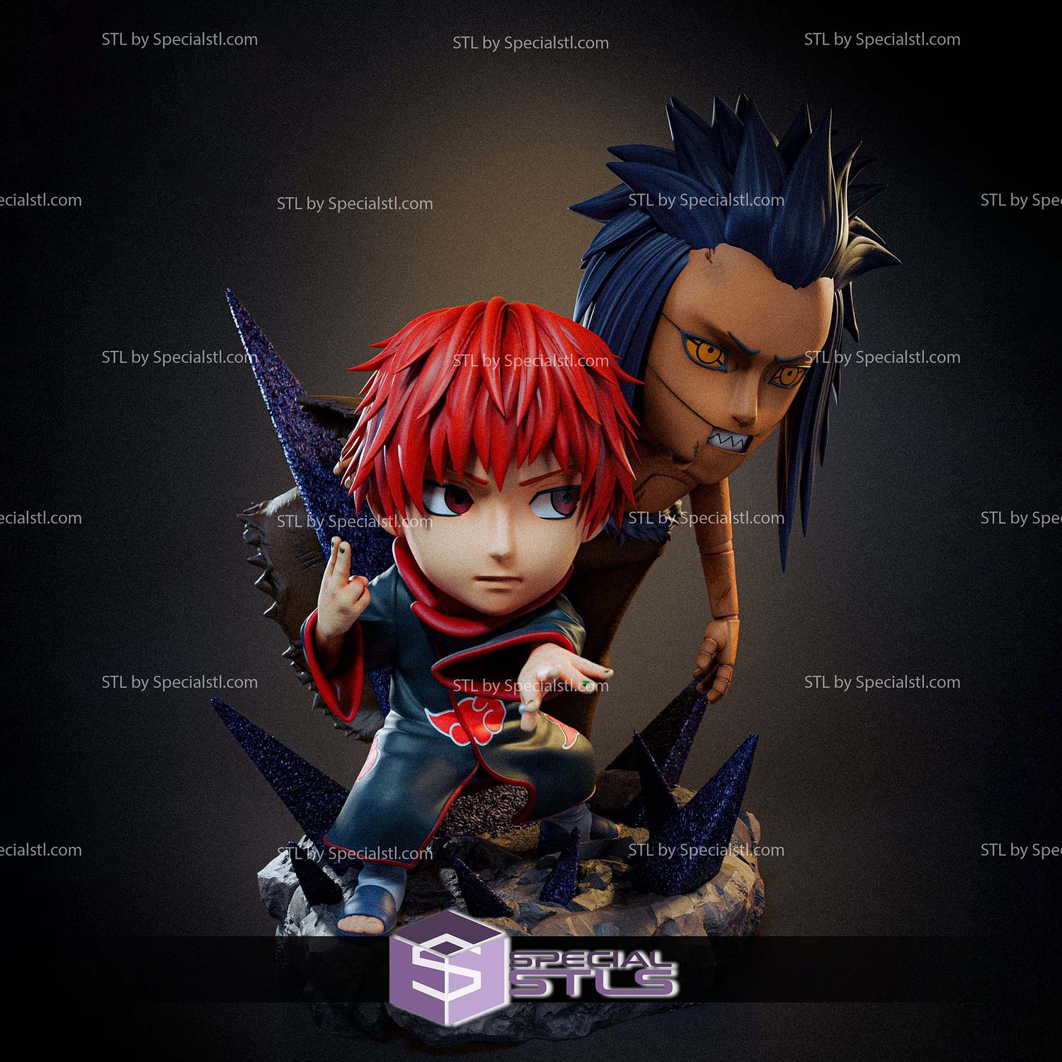 Sasori Naruto Chibi 3D Printer Files STL Model — view 5