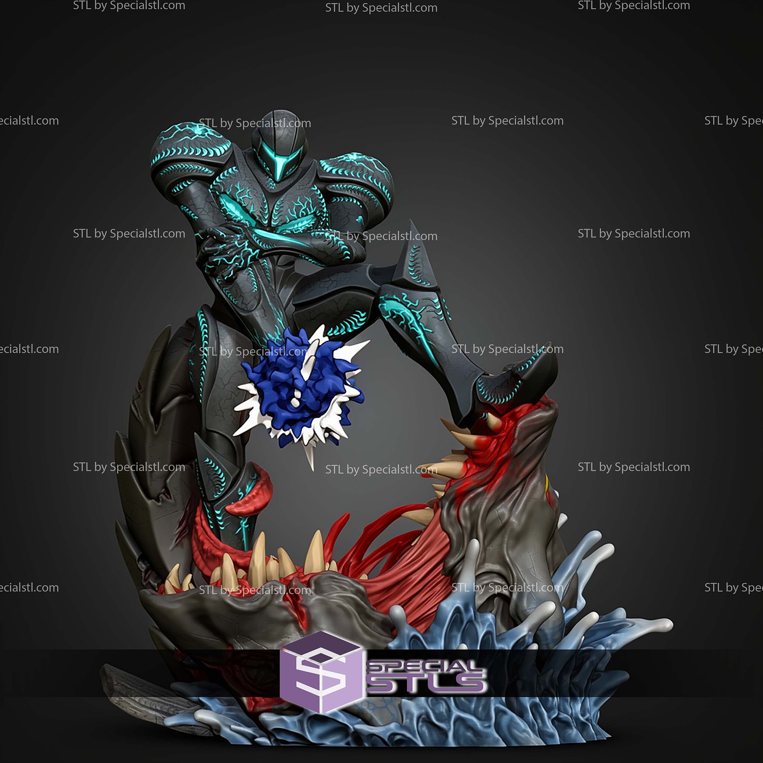 Dark Samus Metroid Prime 192mm STL Files 3D Model — view 2
