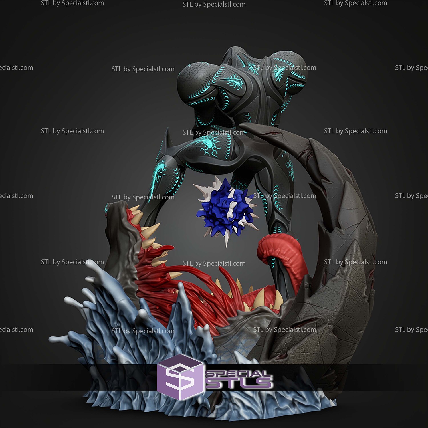 Dark Samus Metroid Prime 192mm STL Files 3D Model — view 4