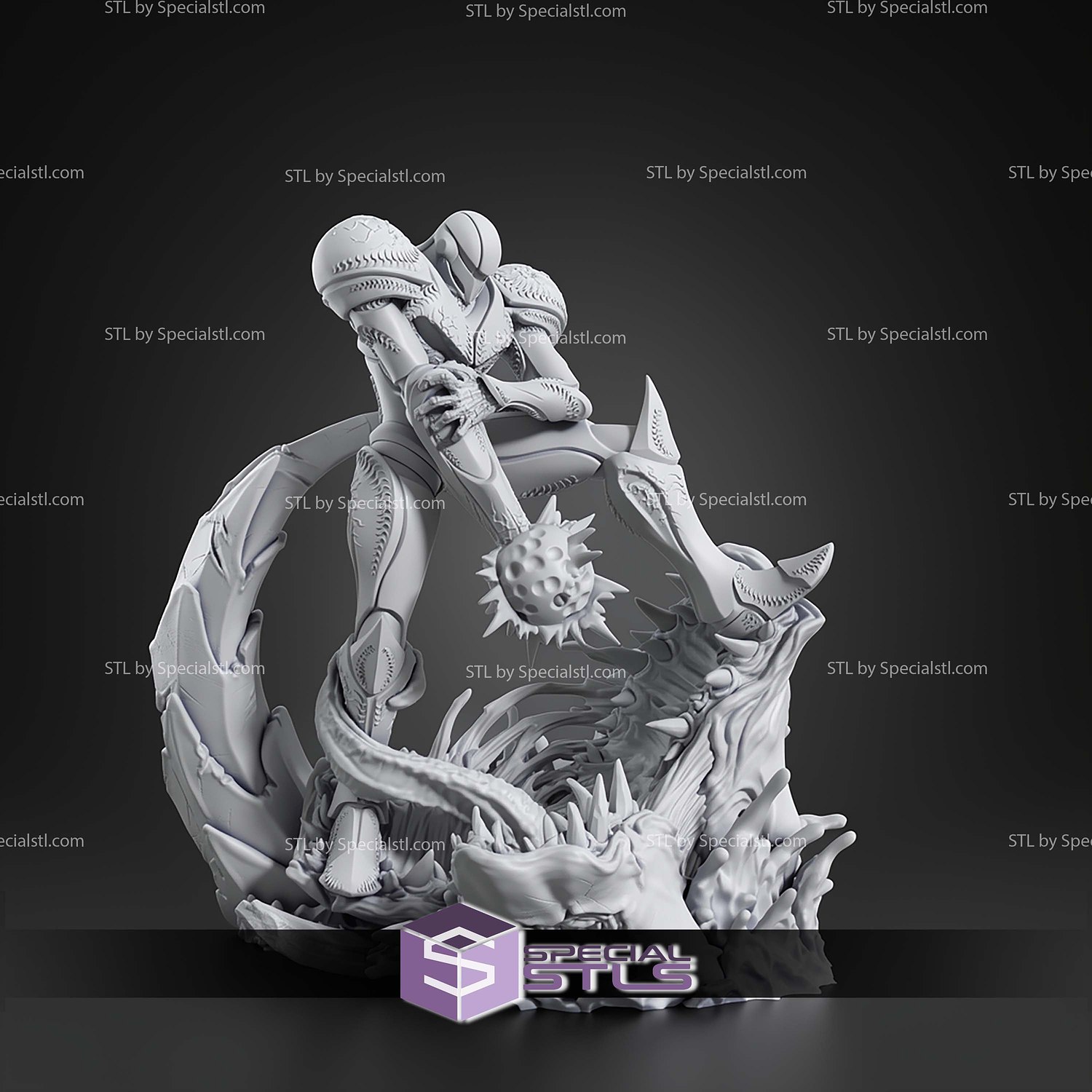 Dark Samus Metroid Prime 192mm STL Files 3D Model — view 7