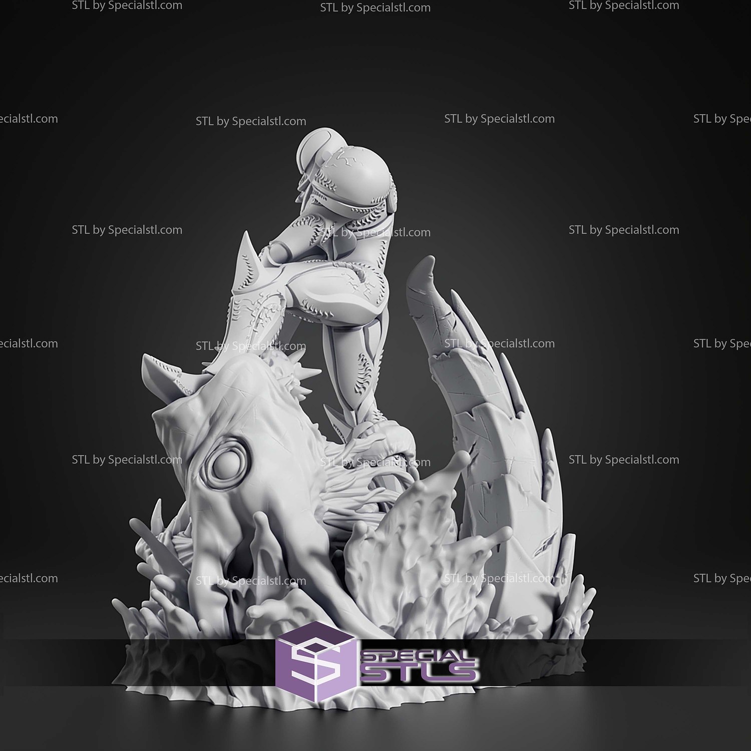 Dark Samus Metroid Prime 192mm STL Files 3D Model — view 8