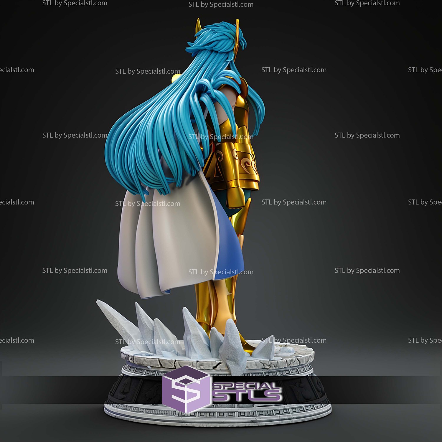 Camus of Aquarius Crystal 1-6 STL Files 3D Model — view 2