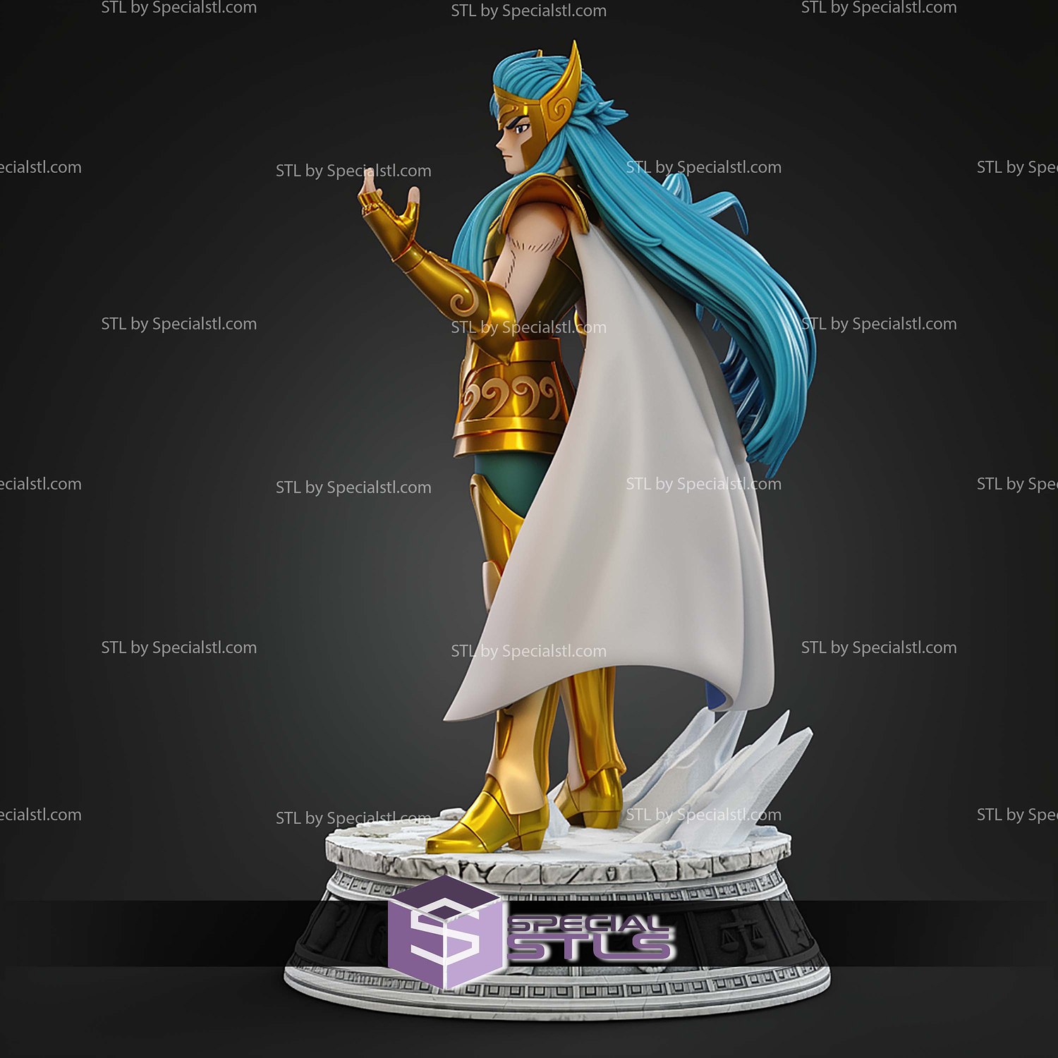 Camus of Aquarius Crystal 1-6 STL Files 3D Model — view 3