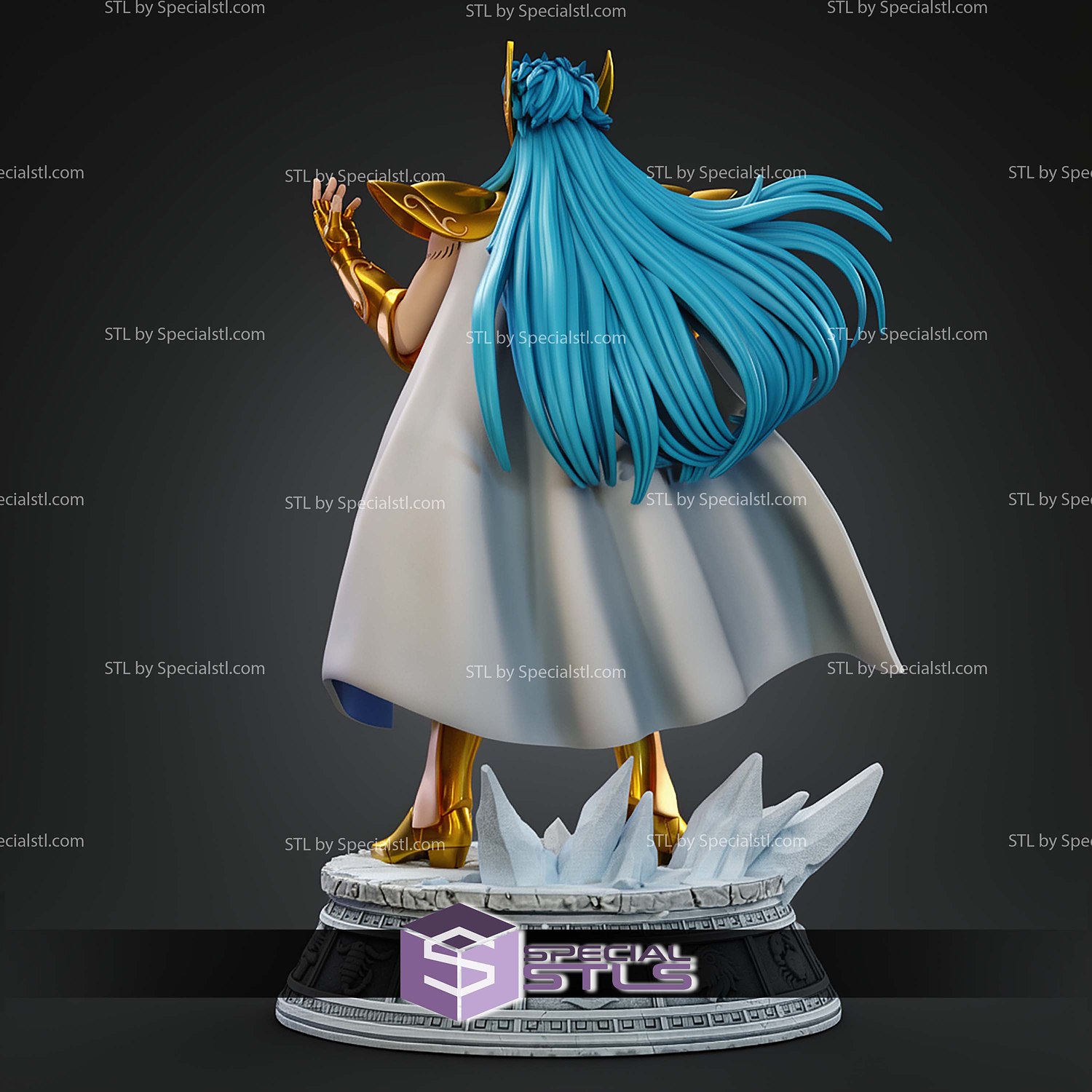 Camus of Aquarius Crystal 1-6 STL Files 3D Model — view 4
