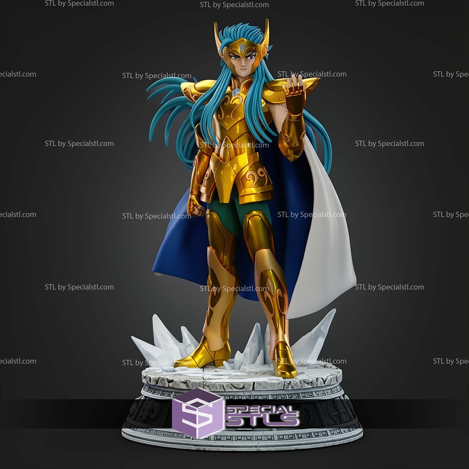 Camus of Aquarius Crystal 1-6 STL Files 3D Model — view 6