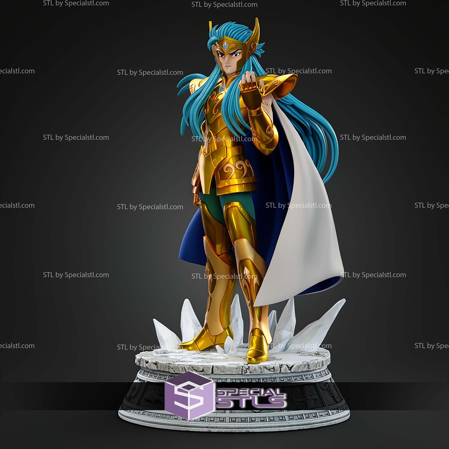 Camus of Aquarius Crystal 1-6 STL Files 3D Model — view 7